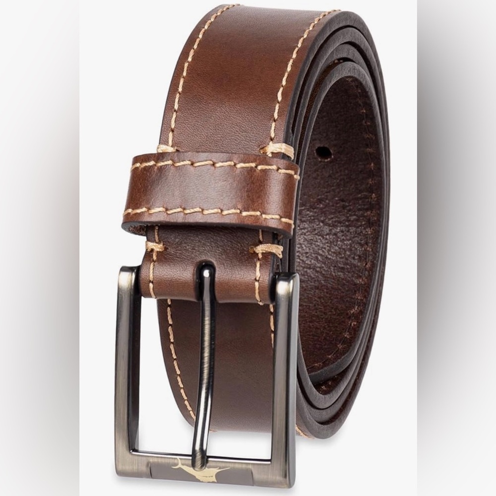 Tommy Bahama Classic Leather Belt Brown Size M 34-36 Brand New